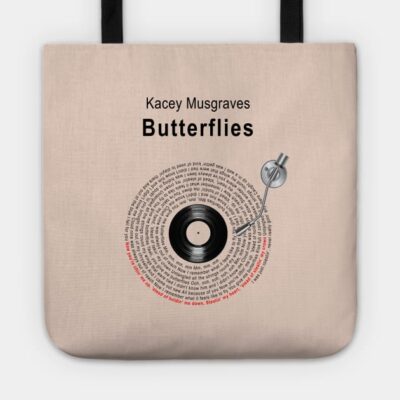Butterflies Lyrics Illustrations Tote Official Kacey Musgraves Merch