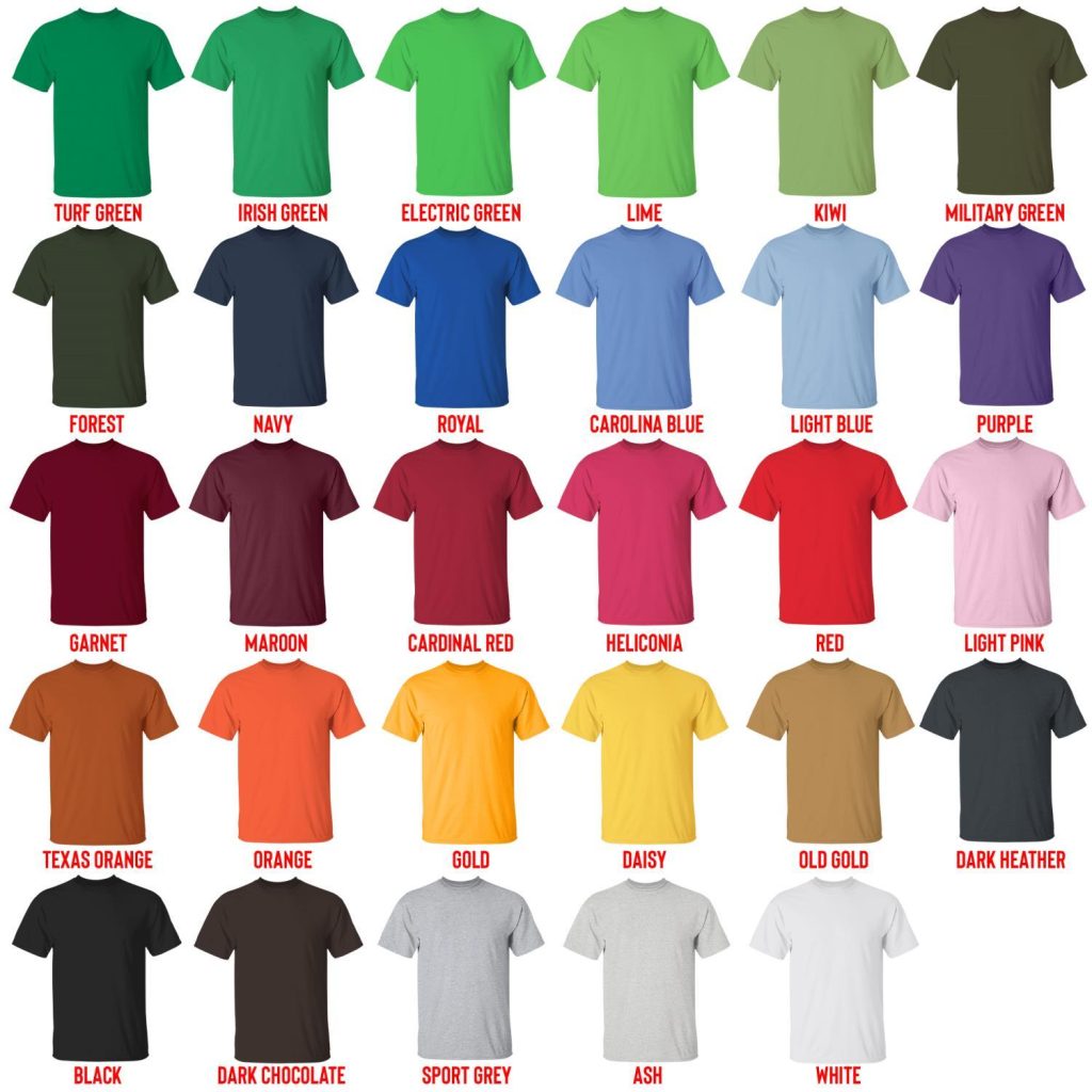 t shirt color chart - Kacey Musgraves Store